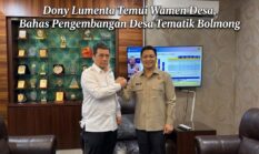 Dony Lumenta Temui Wamen Desa, Bahas Pengembangan Desa Tematik Bolmong